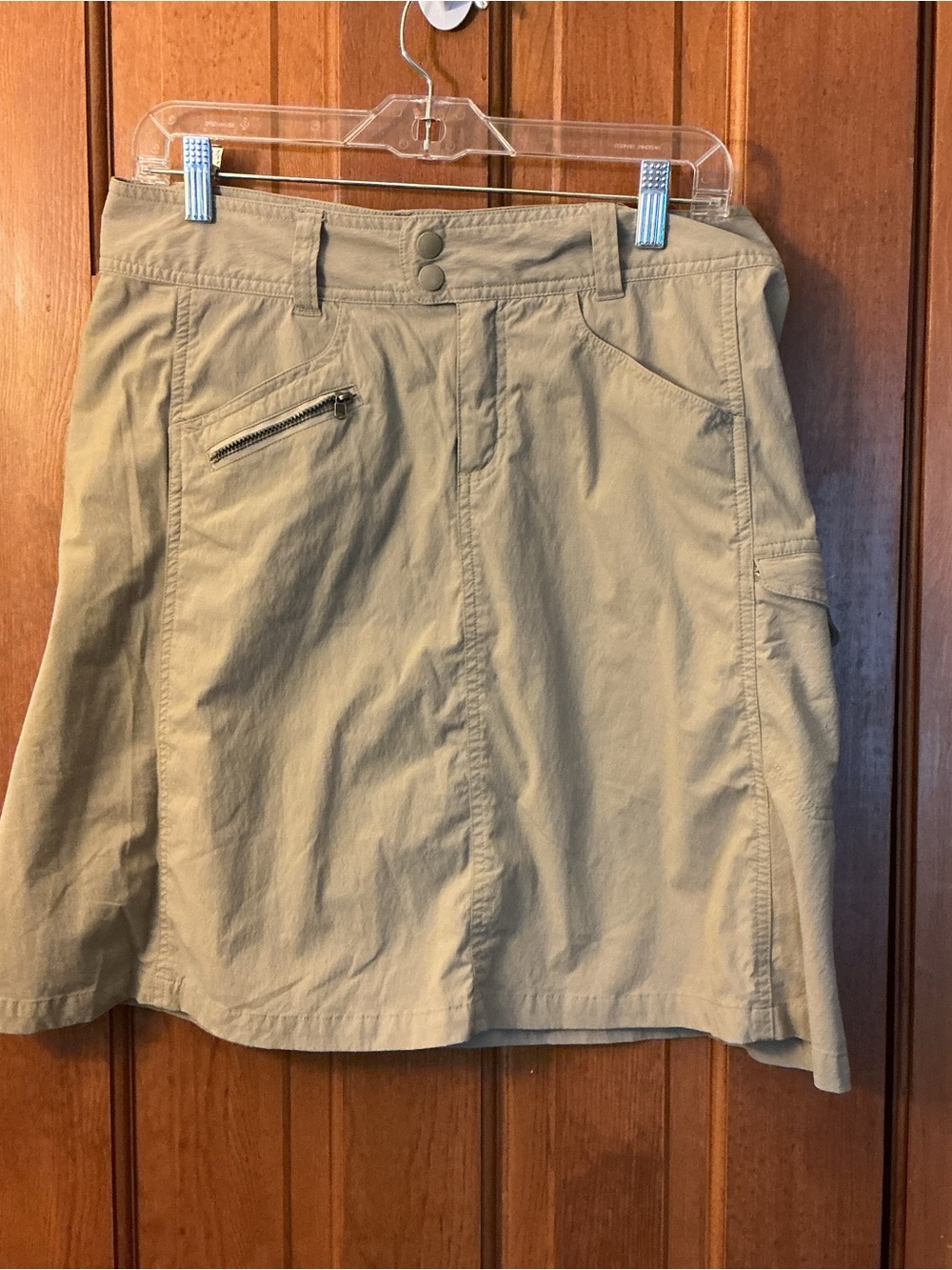 Royal Robbin’s Casual Tan A-Line Skirt with 5 pockets